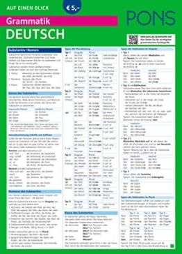 PONS Grammatik auf einen Blick Deutsch: Alle wichtigen grammatischen Themen auf einen Blick (PONS Auf einen Blick) -