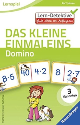 Ravensburger 41494 - Das kleine Einmaleins. Domino ab 7 Jahren, Lern und Experimentierspielzeug -