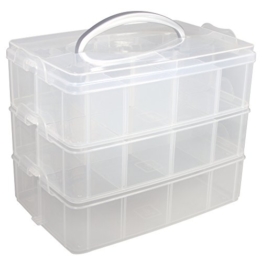 RAYHER 39320000 Sortierbox mit Tragegriff, 23,1 x 15,6 x 18,5 cm -