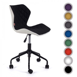 Rollhocker Arbeitshocker Drehstuhl Bürostuhl Arbeitsstuhl Drehocker höhenverstellbar Kunstleder gepolstert mit Lehne neu Design INO aus Kunstleder von MY SIT -