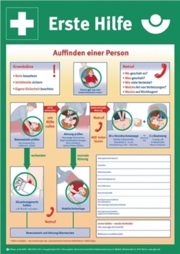 Schild Erste Hilfe 410x590mm Kunststoffschild nach BGI GUV-I 510 -