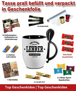 Schwarzer Becher in Geschenkverpackung " LEHRER. " Kommt garantiert Bruchfrei an. Nur Orignal von Druck-deine-Tasse -