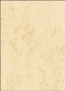 Sigel DP372 Marmor-Papier beige, A4, 100 Blatt, Motiv beidseitig, 90 g - weitere Farben -
