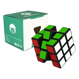 Speed Cube 3x3 - schwarz - 3x3x3 Zauberwürfel Speedcube - Cubikon Typ Cheeky Sheep -