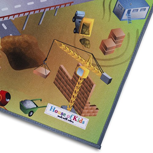 Spielmatte In der City | Straßen und Häuser | Phthalat-frei | erweiterbar zu einer riesigen Spiellandschaft | 100 x 150 cm -