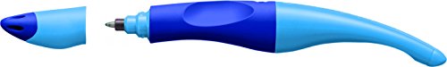 STABILO EASYoriginal inkl. 1 Nachfüllpatrone - ergonomischer Tintenroller für Rechtshänder - Schreibfarbe blau (löschbar) - Einzelstift dunkel-/hellblau -