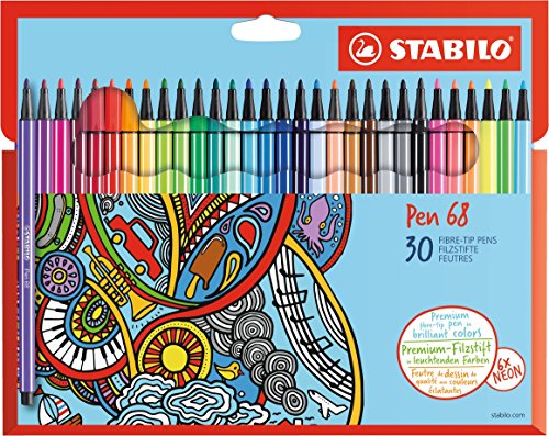 STABILO Pen 68 - Premium-Filzstifte - 30er Set -
