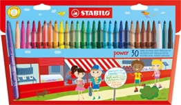 STABILO power 30er Kartonetui - Filzstift -