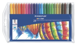 Staedtler 325 WP24 Filzstifte Noris Club Set (mit 24 brillanten Farben, hohe Qualität, CE - kindgerecht DIN EN-71, leicht auswaschbar, Linienbreite ca. 1 mm, rund) -