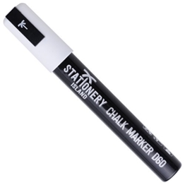 Stationery Island Kreidemarker Keilspitze 6 mm - 1 Stück - weiß - Trocken Abwischbar -