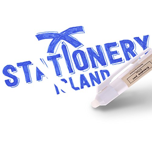 Stationery Island Radierbare Stifte - 3er Pack Radierbarer Tintenroller - Verschiedene Farben - 0.7mm Spitze - Auf Knopfdruck Versenkbare Radierbare Kugelschreiber - Radieren Frixion Stift -