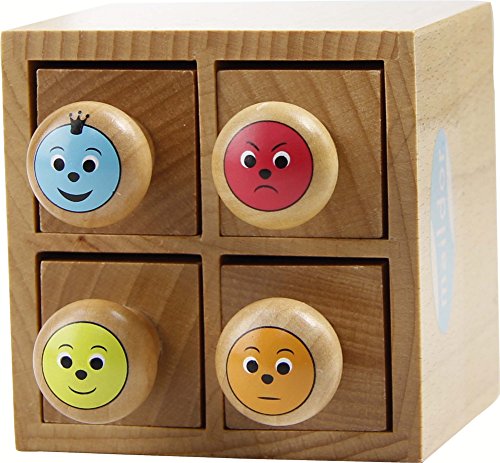 Stempelset "Smileys" in einer Holzbox -