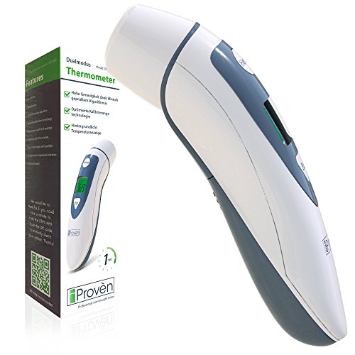 Stirn und Ohr Fieberthermometer - Genehmigt von CE, professionelle Thermometer iProven DMT-489 - unübertroffene Leistung kombiniert mit verbesserter Technologie (2016) -