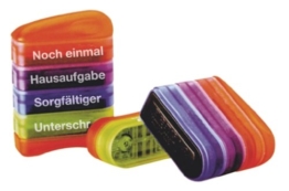 TimeTEX Set Siebdruck-Stempel "Perpetuum, rechteck,4-teilig "Sorgfältiger", Lehrerste -