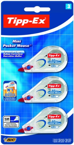 Tipp-Ex Mini Pocket Mouse Einweg-Korrekturroller 3 Stück -