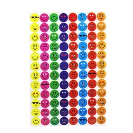 2 Rollen Sie 1000pcs Happy Smiley Face Und Trauriges Stirnrunzeln Incentive  Runde Aufkleber für Belohnungen, Schule, Zuhause usw.