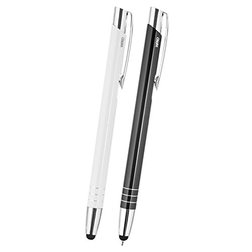 WPRO Toccara - Kugelschreiber & Eingabe-Stift 2in1 2-Stück Set - Smartphone & Tablet dünne 3D Touch-screen Stylus-Pen Spitze Mix -