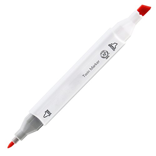 XCSOURCE 40stk Farbe Marker Pen Set Alkohol Zwilling Spitze Breit Feinpunkt für Kunst Zeichnung Grafik Weiß Körper TH258 -