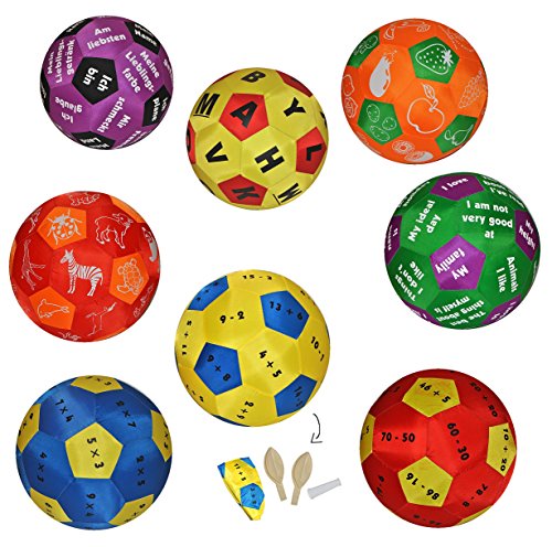 XL - Lernspielball - Zahlen Rechnen bis 20 - Lernball zum Lernen Rechnen Mathematik Plus Minus Addition Subtraktion einfach - Lernspielball - Spielend für Kinder Erwachsene -