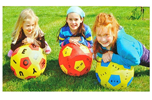 XL - Lernspielball - Zahlen Rechnen bis 20 - Lernball zum Lernen Rechnen Mathematik Plus Minus Addition Subtraktion einfach - Lernspielball - Spielend für Kinder Erwachsene -
