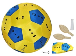 XL - Lernspielball - Zahlen Rechnen bis 20 - Lernball zum Lernen Rechnen Mathematik Plus Minus Addition Subtraktion einfach - Lernspielball - Spielend für Kinder Erwachsene -