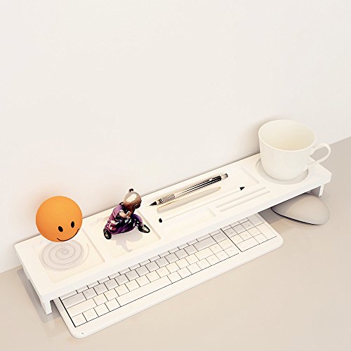 CYBERNOVA Holz Schreibtisch Organizer Kleine Objekte Storage Tastatur Ware Regal,Stauraum für Stationery Gegenstände -