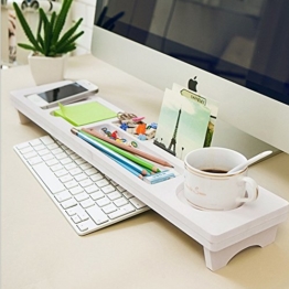 CYBERNOVA Holz Schreibtisch Organizer Kleine Objekte Storage Tastatur Ware Regal,Stauraum für Stationery Gegenstände -
