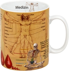 Könitz K1153301709 Kaffeebecher Wissensbecher "Medizin" -