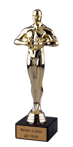 Pokal / Geschenk Bester Lehrer der Welt Geschenk Schule - Siegerfigur Viktor 24 cm -